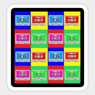 cassettes tapes pop art Sticker